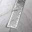 Stainless Steel Linear Shower Drain Wave Grate-85217458