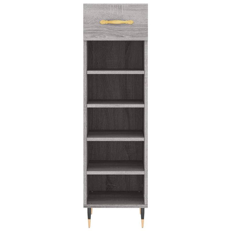 Besik 6 Pair Shoe Rack, Grey Sonoma