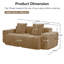 Canapé modulaire Boneless Boneless Couch, canapé modulaire à assise profonde moderne, canapé en velours Comfy Cloud, sans assemblage, pour petits espaces, salon, chambre à coucher-1199830674-1199830678-1199830683
