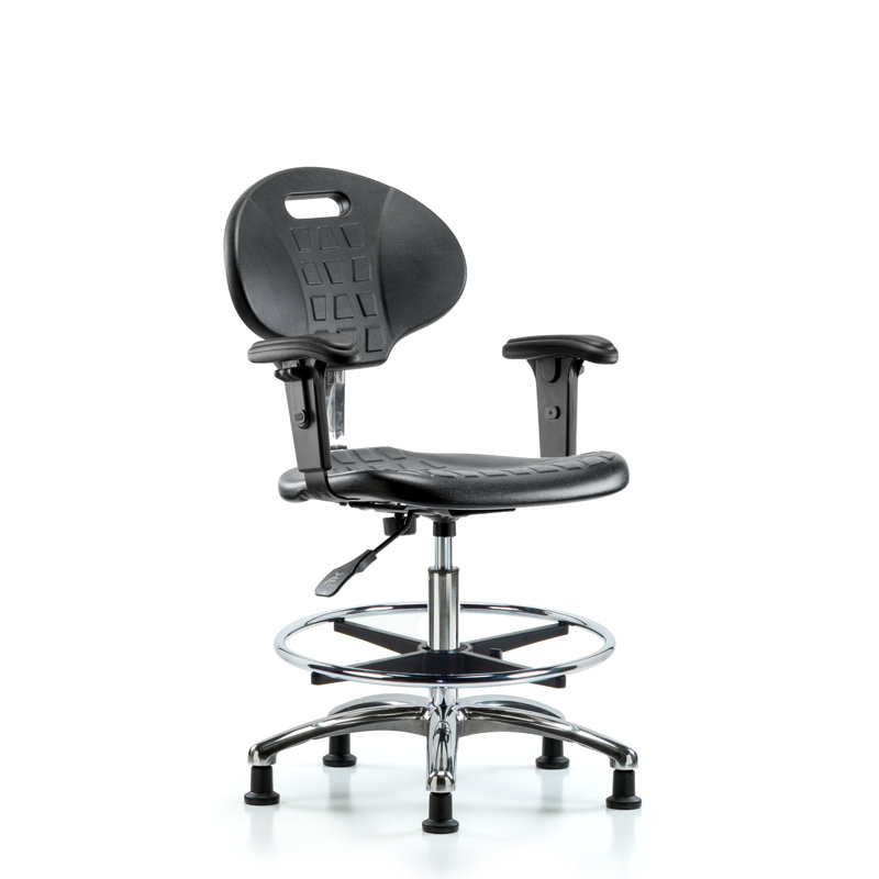 Ballew Drafting Chair, Glides, Gray 