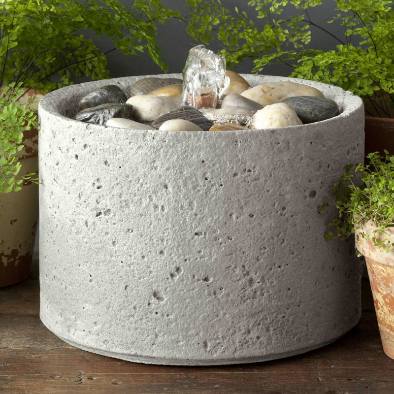 Nashville Weather Resistant Birdbath Fountain, Natural