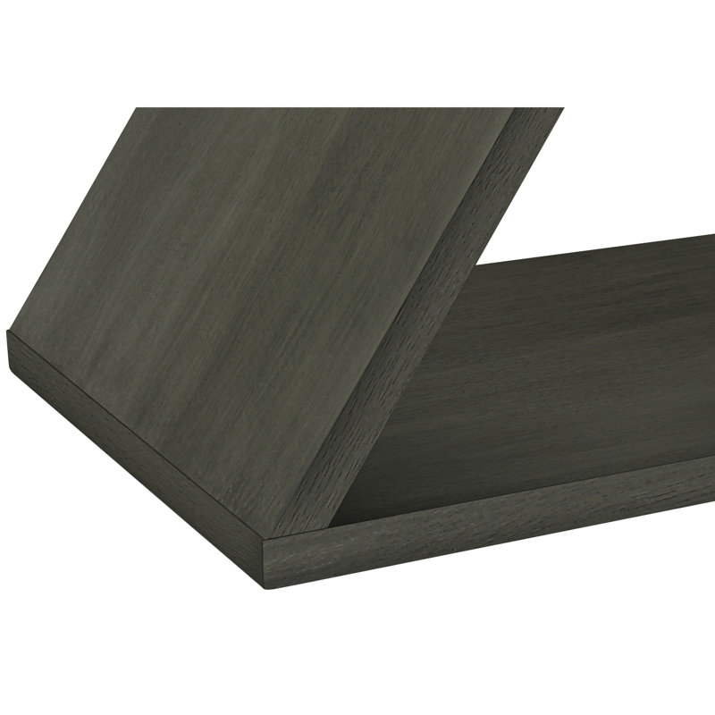 Élégante table de bout en placage foncé pour l'organisation de la chambre à coucher