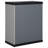 vidaXL Garden Cabinet Grey and Black PVC and Polypropylene Medium 26.8" x 15.7" x 33.5"