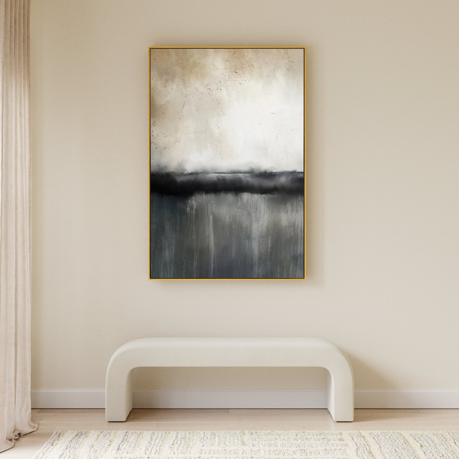 Sunset by Kimberly Allen Print, Picture Framed Canvas, 61.5" H x 41.5" W, Gold