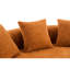 SOFA: canapé orange à deux places, tissu en chenille grain de bois, canapé à compression double éponge, canapé à compression double avec 3 coussins pour la maison / la maison / le mobilier / l’appartement / le bureau