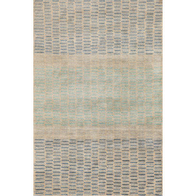 Mica Abstract Area Rug in Deep Sea/Gray/Aqua