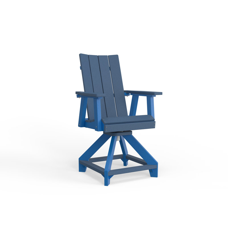 SOL Outdoor Bar Stool, Pacific Blue, Aruba Blue