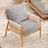 Braided Wooden Upholstered Armchair-118736655