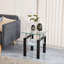 Table de rangement en verre trempé transparent à 2 couches - salon, chambre à coucher, côté bureau pour un espace compact avec