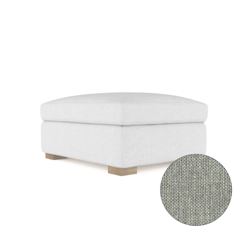 Repose-pieds Horatio, Pebble Weave Linen Haze, Naturel