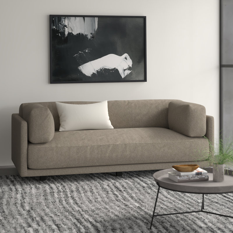 Canapé 82 "Sunday, Sanford Black Crossweave, 30" H x 102" W x 40" D