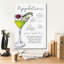  «Appletini Recipe» par Susan Ball, art mural sur toile, 18 po x 26 po