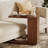 Solid Wood End Table, C-shaped Side Table For Sofa, Bed (set Of 2)