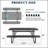Black 6ft Long Table & Chair Set with Umbrella Hole