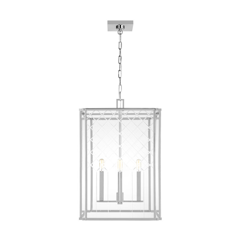 Erro 4 - Light Pendant, Polished Nickel, 24.25" H x 16" W x 16" D
