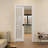 Interior Frosted Glass Panel Sliding Pocket Door Withe Solid Core Pantry Door With Privacy Pocket Lock / Soft Close-107259072-107259075