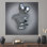 Art sur toile métallique 3D représentant une représentation abstraite sensuelle d'un couple qui s'étreint