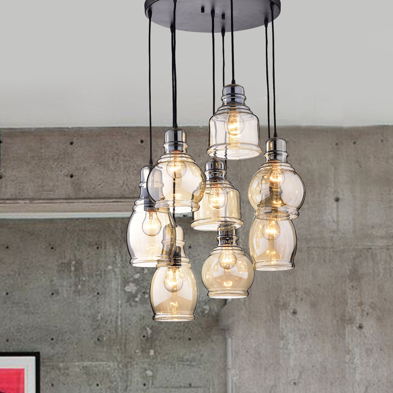 Nickelson 8 - Light Cluster Bell Pendant