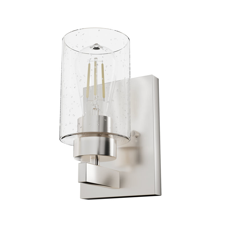 Hartland Aluminum Metal Armed Wall Sconce, Brushed Nickel