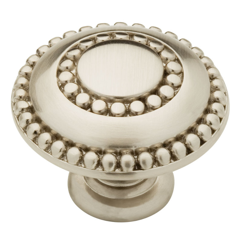 1 1/2" Diameter Mushroom Knob, Satin Nickel