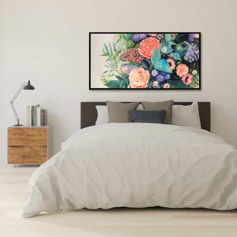 Flowers Melody Print On Canvas, H 24 po x l 48 po