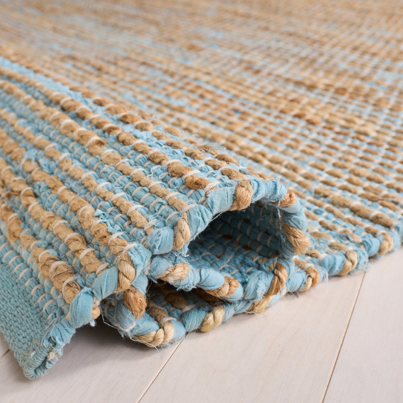 Cape Cod 236 Hand Woven Jute; Cotton No Pattern Rug, Rectangle 5' x 8'