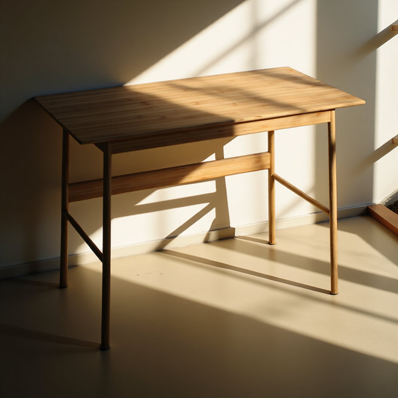 Nouveau bureau d'ordinateur, bureau d'écriture en bambou, bureau de travail simple et moderne pour bureau à domicile, bureau de bureau