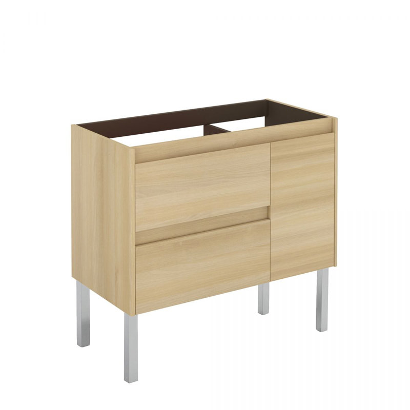 Ensemble de meuble-lavabo simple avec miroir l 36 po x P 18 po x H 33 po Ambra, Chêne nordique