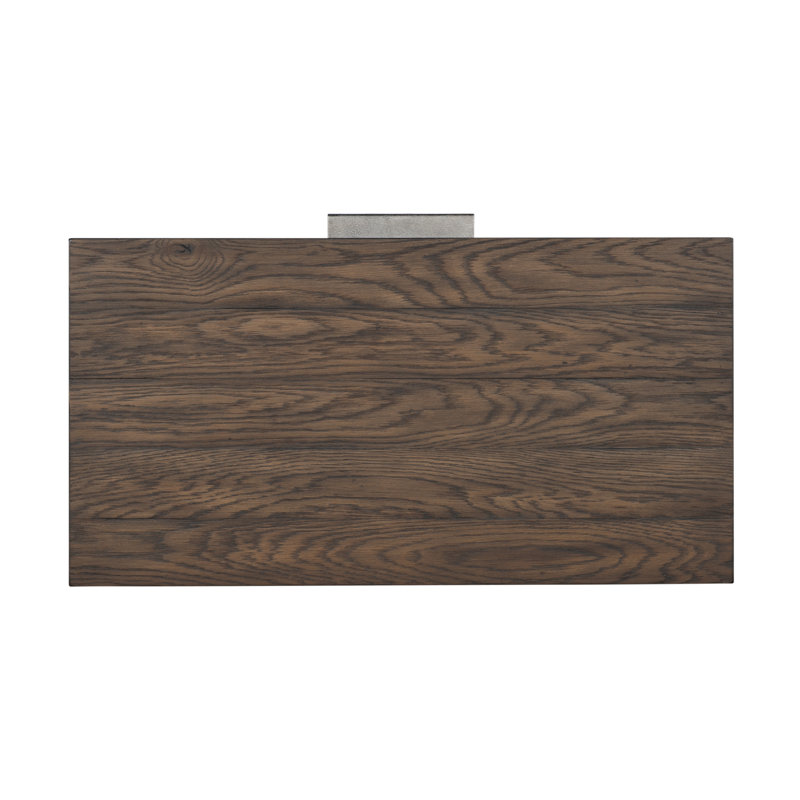 Camden Solid Wood Accent Chest, Brown Rustic/Pewter