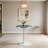 High-Gloss Corner Accent Dining Table for Small Spaces Office Salon