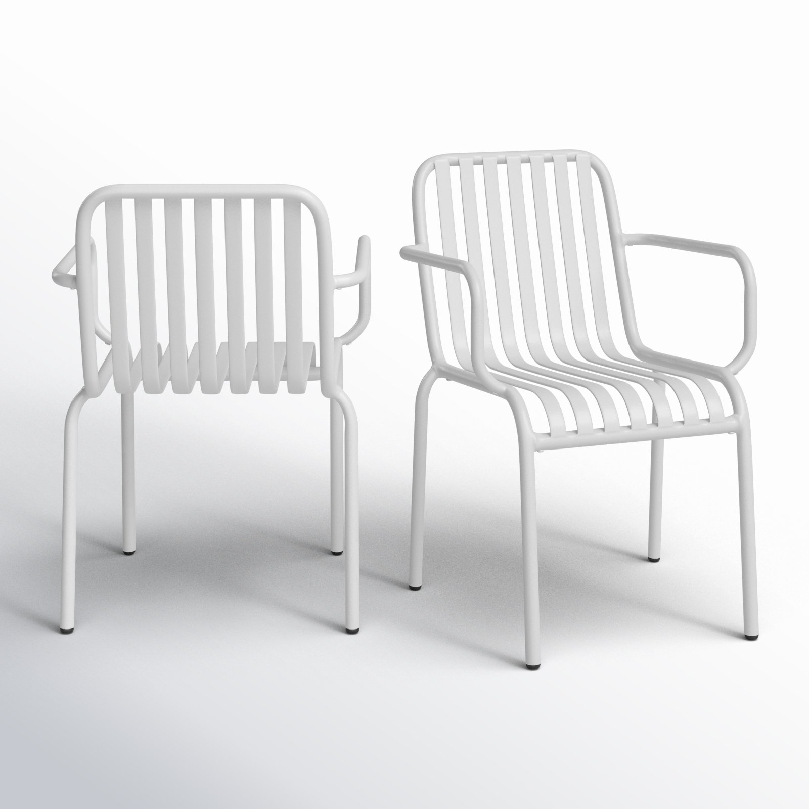 Abra Stackable Patio Armchair, White