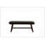 Banc de salle à manger moderne à structure en bois avec coussin en similicuir pour coin repas dans la cuisine