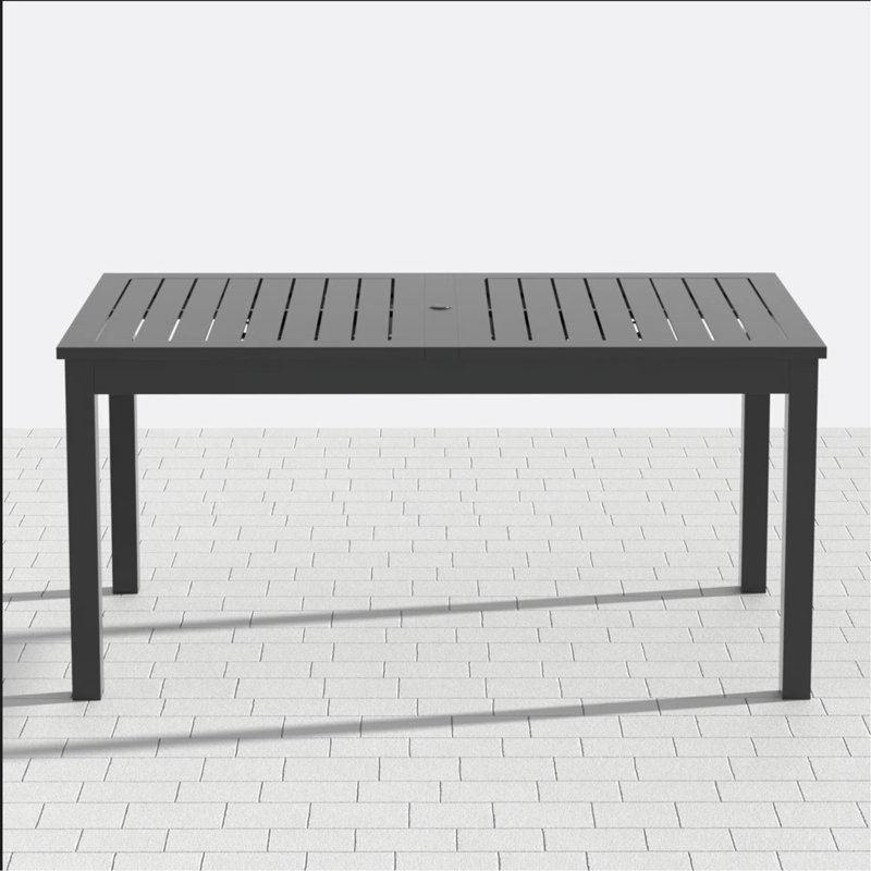 Table de salle à manger extensible en aluminium pour l'extérieur, table de patio toutes saisons