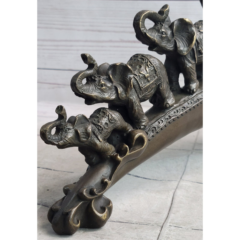 Art fierté d'éléphants sur un pont