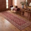 Tapis Winslow traditionnel à motif floral intégral bordeaux, cuivre, vert, crème et rose, lavable à la machine, antidérapant, à poils courts, pour l'intérieur et l'extérieur, adapté aux animaux domestiques, idéal pour le salon, la chambre, la salle à manger, l'entrée, le couloir ou le bureau.-616457378