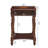 Elinar Solid Wood Veneer Side End Table with Drawer and Storage Shelf
