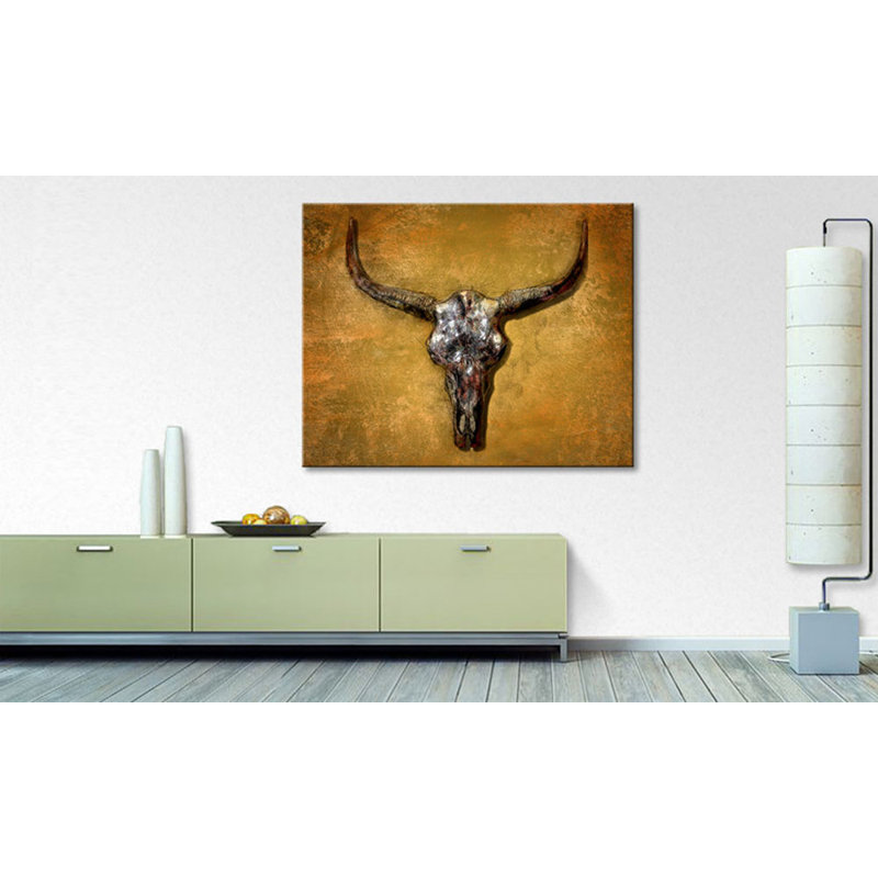 Texas Buffalo - Stretched On Wooden Frame Print on Canvas, 80cm H x 100cm W, 100% cotton canvas