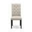 Cet ensemble de salle à manger 5 pièces comprend une table de salle à manger rectangulaire avec des pieds en X et 4 chaises Parson revêtues de tissu de lin, noir brossé-587233360-587233361-587233325