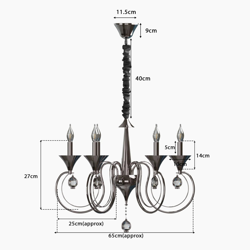 6 - Light Candle Style Chandelier