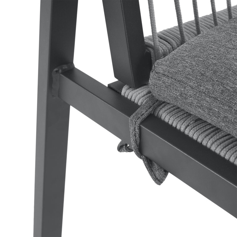 Ensemble de salle à manger d'extérieur, ensemble de 6 chaises de salle à manger en aluminium