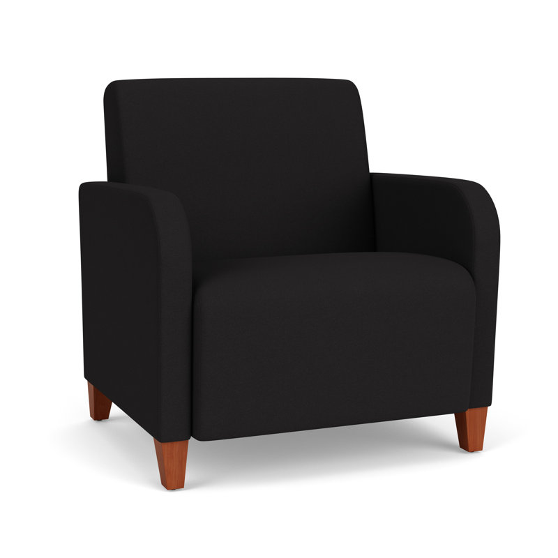 Fauteuil d'invité surdimensionné Siena, Cherry, Visite libre noire