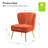 Euclid Velvet Accent Chair with Metal Legs-366564318