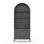 Tall Arched Metal Display Cabinet, 5-Tier Modern Farmhouse Bookshelf with Adjustable Shelves for Kitchen or Living Room