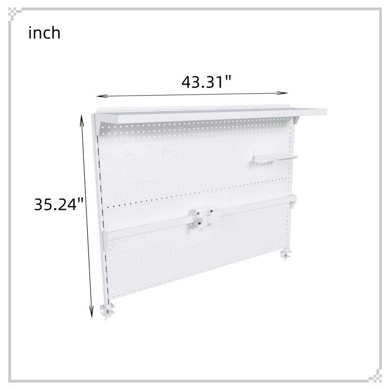 Support de rangement en métal à panneau suspendu, H 35,24 po x l 43,31 po x P 10,12 po