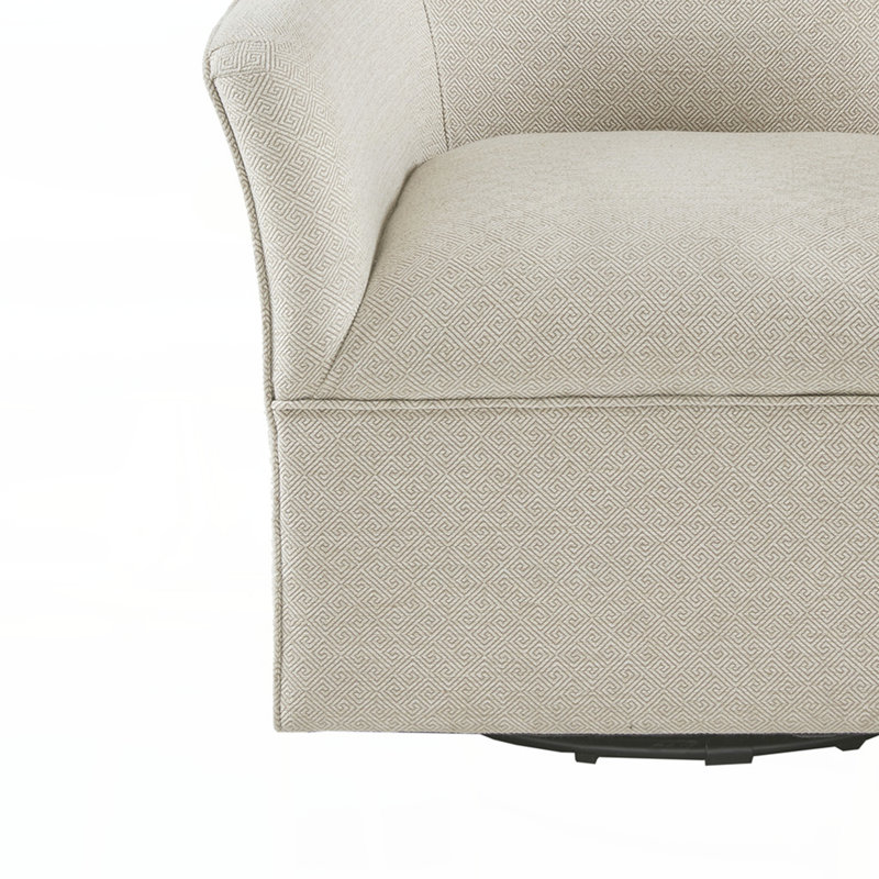 Fauteuil oscillant pivotant Augustine, Crème, crème