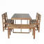 Ensemble de salle à manger d'extérieur en bois d'acacia de haute qualité pour patio et balcon, durable et élégant-605680914