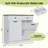 Double Tilt Out Trash Cabinet 20 Gallons Wooden Free Standing(not Include Trash Can)-1227847087
