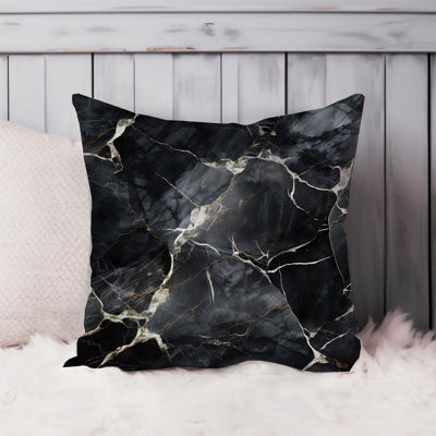 Abstract Black Marble Geode Symphony I Modern