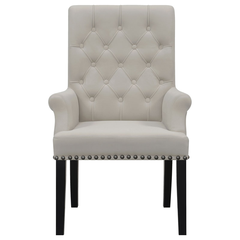 Chaise rembourrée Estibaliz, Velours gris velours