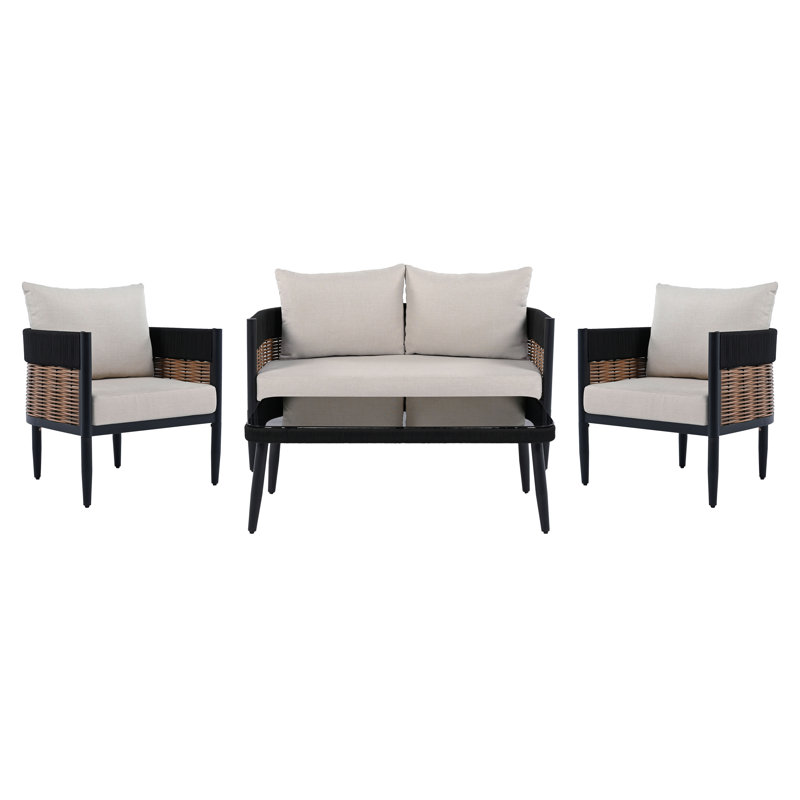 Corrente 4 Piece Conversation Set, Taupe
